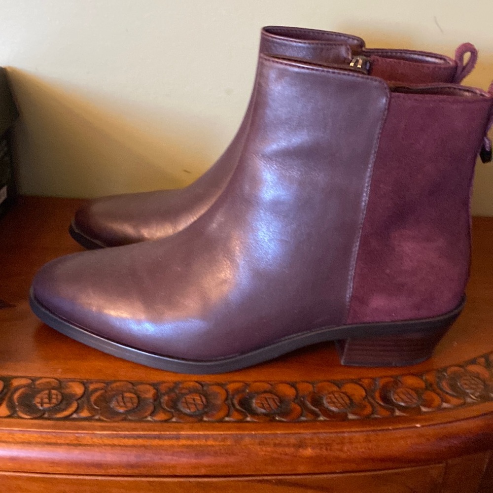 Coach Oxblood burgundy ankle boots size 6.5  6 1/2 style Carmen New in Box